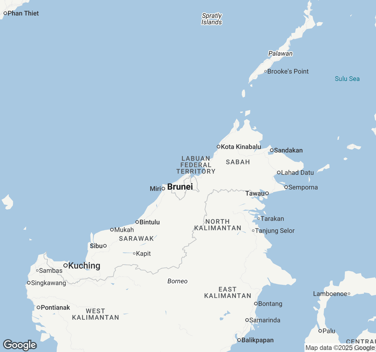 Map of Bandar Seri Begawan