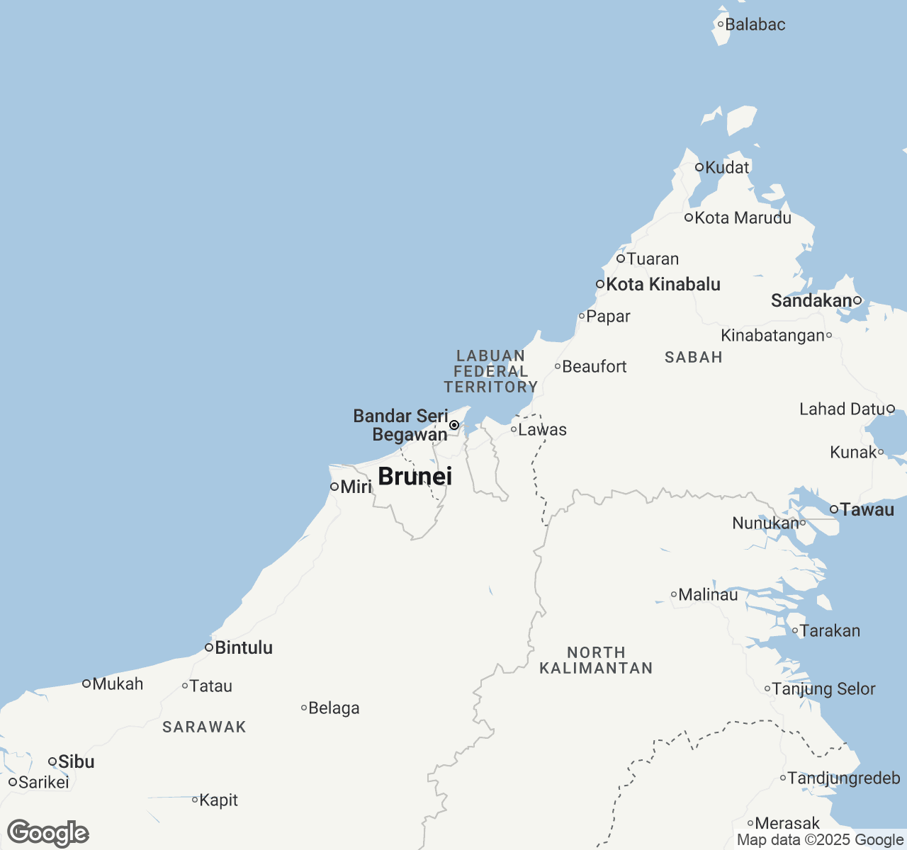 Map of Bandar Seri Begawan